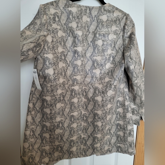 Chico's Faux Suede Snake Print Topper Jacket - Picture 5 of 8